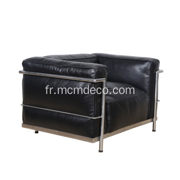 Canapé simple en cuir LC3 Grand Modele